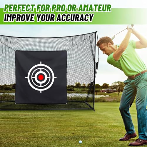 Halloscume Golf Target Cloth for Net Replacement Golf Hitting Net Target with 4 Straps for Practice Training Aids Indoor Outdoor Use - size: 5 x 5 ft