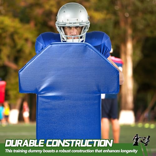Tinideya 22" x 26" Football Tackle Dummy with Heavy-Duty Handles Football Blocking Pads Durable Sports Training Blocking Shield for Basketball MMA Kick Shield Kickboxing - color: Blue