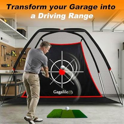 Gagalileo Golf Target Cloth: Protective Net Portable Easy Setup with S-Hooks & Ropes Indoor Outdoor Practice All Golfers Training Accuracy for Backyard Garage