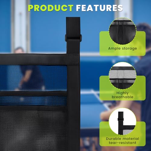 Under Table Tennis Ball Holder, Under Table Tennis Racket Holder for Balls & Pickleball Paddles, Pickleball Paddle Rack Organizer Holder, Ping-Pong Paddle Holder for Tone Sound Rackets Globes Gear