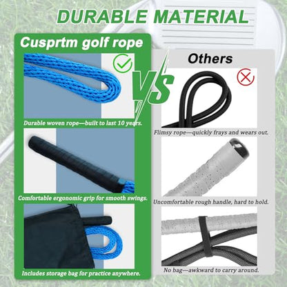 Golf Rope Swing Trainer, Professional Golf Swing Rope Training Aid to Improve Speed, Tempo, Rhythm, Flexibility and Strength, Golf Warm-Up Practice Equipment for Golfers of All Levels - color: Blue