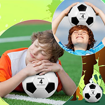 HyDren 24 Pack Soccer Balls Bulk with Pump Official Outside Christian Charity Donation Sport Soccer Balls Gifts for Teens Adults - size: Size 4
