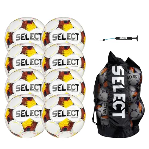 SELECT Viking DB Soccer Ball - color: White/Blue/Orange V25 - 8-Ball Pack, size: 4