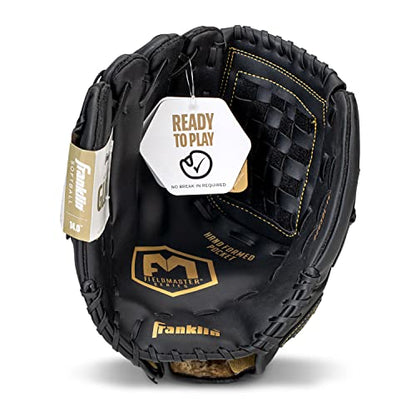 Franklin Sports Field Master Baseball + Softball Glove - Field Master Adult + Youth Baseball + Softball Mitt - Men's + Women's Gloves - Right Hand Throw
