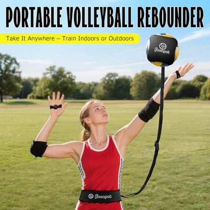 focopot Volleyball Training Equipment Aid,Solo Volleyball Trainer to Practice Serve, Spike, Set and Pass,Perfect Volleyball Trainer Gift for Beginners & Pro