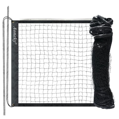 Aoneky 20ft LED Light Up Badminton Net, Glow in Dark Outdoor Sports Net with 4 Ropes, Portable for Backyard Beach Night Games