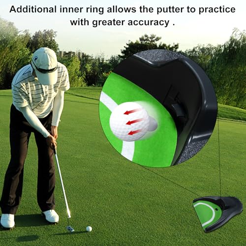 Putting Machine with Ball Return, Golf Putting Cup Golf Training Aid for Indoor & Outdoor Garden Backyard Use