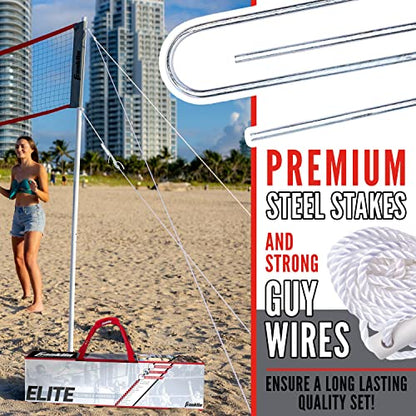 Franklin Sports Volleyball + Badminton Combo Sets - Backyard + Beach Outdoor Volleyball + Badminton Net Set - Portable Badminton + Volleyball Net with Poles - Volleyball, Rackets + Birdies Included - style: Elite