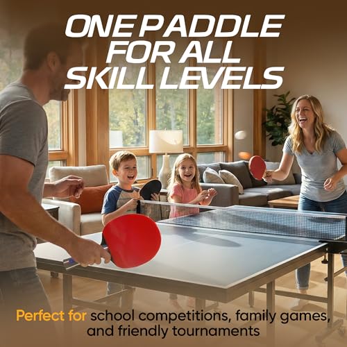 Vortex Table Tennis Paddle with Case – Ping Pong Racket for Intermediate Players, ITTF Approved Rubber, Lightweight Control for Indoor/Outdoor Sports, Great Gift for Kids & Adults