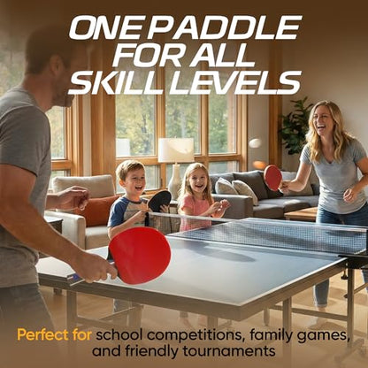 Vortex Table Tennis Paddle with Case – Ping Pong Racket for Intermediate Players, ITTF Approved Rubber, Lightweight Control for Indoor/Outdoor Sports, Great Gift for Kids & Adults