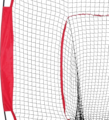 7x7ft Baseball Softball Practice Net, Portable Baseball Training Net w/Carrying Bag, Strike Zone Target for Batting Catching Pitching Hitting, for All Skill Levels - style: Baseball Net