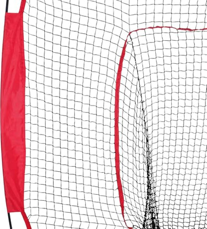 7x7ft Baseball Softball Practice Net, Portable Baseball Training Net w/Carrying Bag, Strike Zone Target for Batting Catching Pitching Hitting, for All Skill Levels - style: Baseball Net
