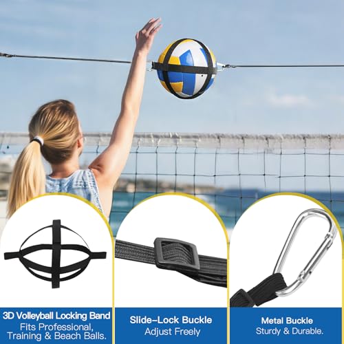Volleyball Spike Trainer, Volleyball Hitting Trainer for Solo Training, Adjustable Volley Ball Practice Equipment for Hitting & Spike, Practice Volley Ball Spiker Aid for Beginners