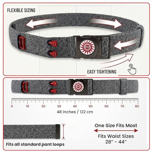 The Byrd Belt - Reversible Golf Belt with Ball Marker, Tee Sheath & Divot Tool for Men - On & Off Course Adjustable up to 44”