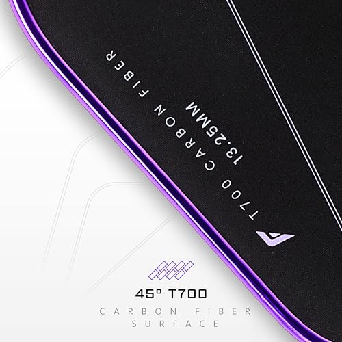 Franklin Sports PRO Pickleball Paddles – C45 Carbon Fiber Series - Official USAP + UPA Approved – Pro Player Design - color: Parris Todd | Lilac, size: 13.25 mm