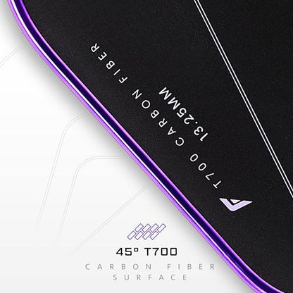 Franklin Sports PRO Pickleball Paddles – C45 Carbon Fiber Series - Official USAP + UPA Approved – Pro Player Design - color: Parris Todd | Lilac, size: 13.25 mm