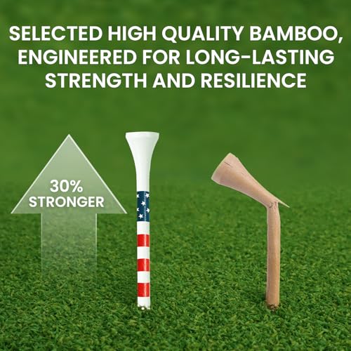 FINGER TEN Golf Tees Wood Wooden 3 1/4 Long Tee and 1 1/2 Short Tee Value Pack for Men Women Kids, Bamboo Driving Range Tall Small Ball Tees Gift Set - size: 60 Pack 3 1/4 Inch+40 Pack 1 1/2 Inch
