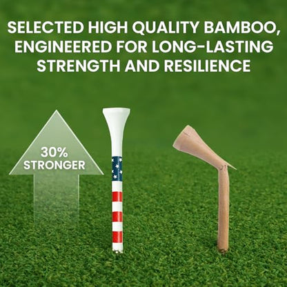 FINGER TEN Golf Tees Wood Wooden 3 1/4 Long Tee and 1 1/2 Short Tee Value Pack for Men Women Kids, Bamboo Driving Range Tall Small Ball Tees Gift Set - size: 60 Pack 3 1/4 Inch+40 Pack 1 1/2 Inch