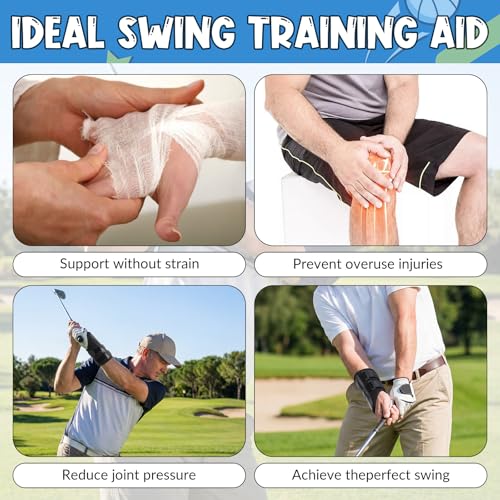2Pcs Golf Wrist Training Aid Wrist Trainer Pro Adjustable Golf Swing Band Wrists Correction Trainer GolfWristBrace to Correct Wrist-Angle Golf-Alignment Aid for Beginners Arm Posture Correctin