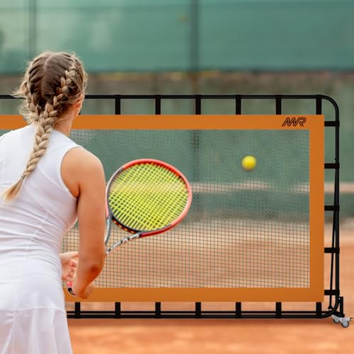 MR Tennis Rebounder 12’x6’, Adjustable Tilt Angle Rebound Net, Multi-Sport Portable Bounce Back Net with Wheels, Rebound Wall for Tennis, Pickleball, Lacrosse, Hockey, Softball & Baseball Training