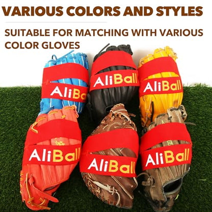 AliBall Baseball Glove Wrap, Softball and Baseball Glove Strap, Replace of Using Steam, Hot Water Break-in, Quickly Keep The Pocket Formed, Easy Quick to Put On and Take Off, Fit All Gloves - color: Red