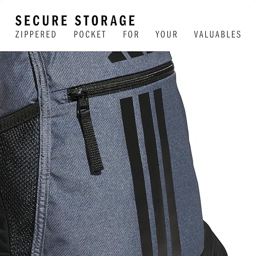 adidas Alliance Sackpack – Drawstring Backpack for Sports, Small Gym Bag - color: Twill Onix Grey/Black/3