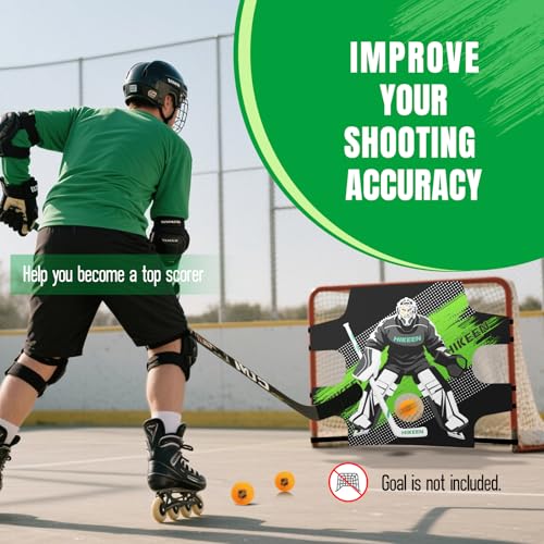Hikeen Premium Hockey Goalie Shooting Target Tear - Proof Hockey Goal Practice Target with 7 Target Holes - Street Hockey & Ice Hockey Net Goalie Target for Practicing Shooting Accuracy - size: 54" X 44"