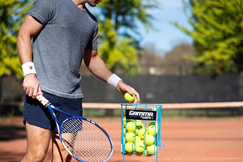 GAMMA Sports Pressureless Tennis-Balls with Mesh Tennis-Ball Bag 10 Pack