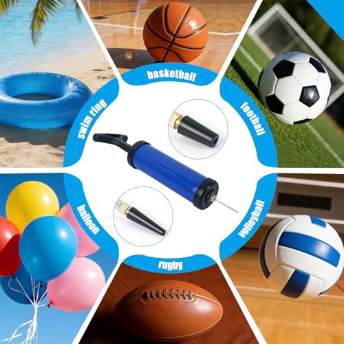 Luwint Ball Pump Manual Portable - Hand Blower Air Pumper for Soccer Basketball Volleyball Balloon, Sport Balls Inflator Pumping with 2 Needles 2 Nozzle 1 Extension Hose