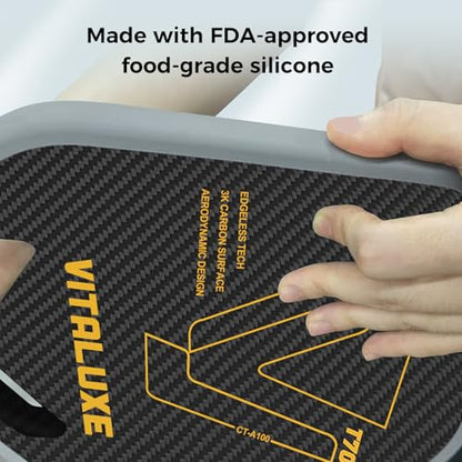 T700 Raw Carbon Fiber Pickleball Paddle, Edgeless 3K Textured Carbon Friction Surface, Thermoformed Raquette Pickleball with Aerodynamic Design used for tournament, Power & Control & Spin Max - color: Gold 1