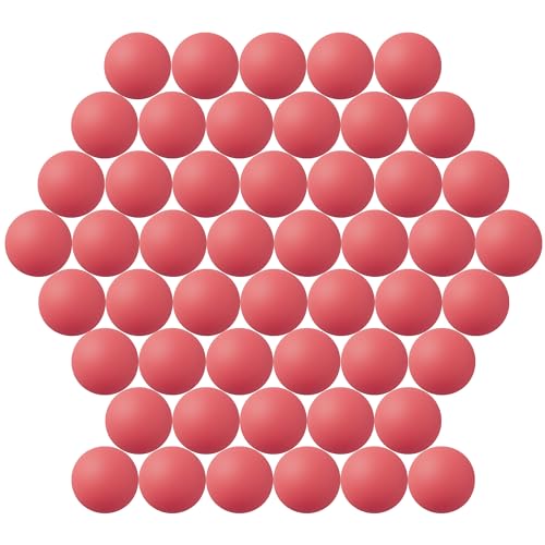 40MM Ping Pong Balls, 50 or 80 Pack Assorted Colored Plastic Balls for Beer Pong, Arts and Craft - color: 50pcs-Red