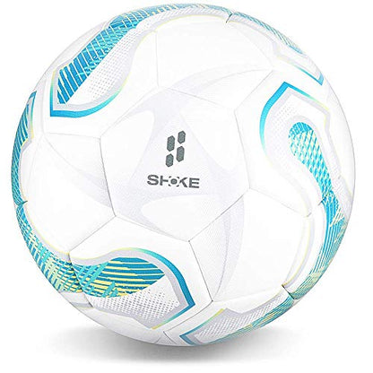 SHOKE Soccer Ball Size 5 Official Size Soccer Ball Thermal Bonded Training Slip Resistant - color: Green(inflated not full )
