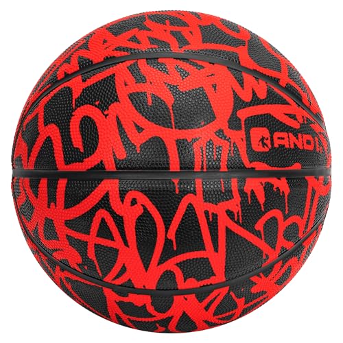 AND1 Fantom Graffiti Rubber Basketball - Streetball for Indoor and Outdoor Use, Deep Channel Construction and Durability