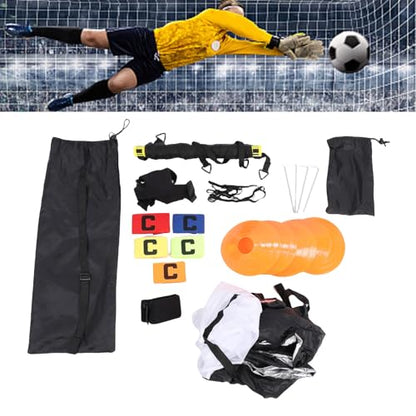 banapoy Football Speed Agility Training Equipment, Training Set with Agility Ladder, 5 Disc Cones, Resistance Parachute, 5 Wrist Guard, for Kids Teens