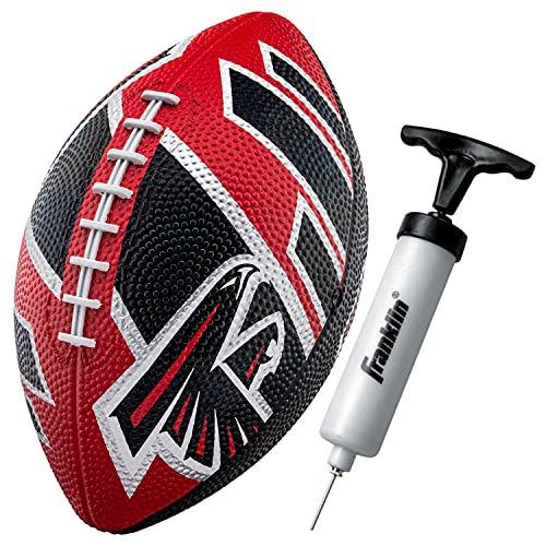Franklin Sports NFL Team Footballs - Rubber Youth Mini Balls for All Teams - Kids 8.5" Football + Air Pump Sets - Official NFL Licensed - style: Atlanta Falcons