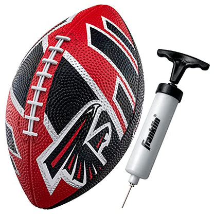 Franklin Sports NFL Team Footballs - Rubber Youth Mini Balls for All Teams - Kids 8.5" Football + Air Pump Sets - Official NFL Licensed - style: Atlanta Falcons