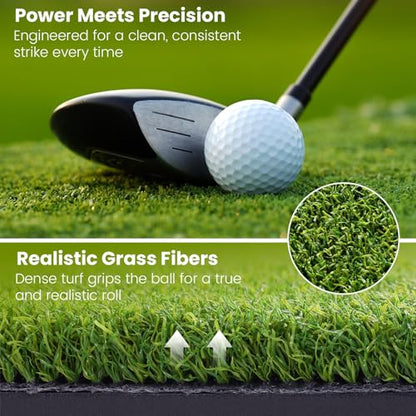 Golf Mat, 5x4ft/6x4ft Large Golf Hitting Mats for Practice Outdoor Indoor, 26mm Thick, High-Elasticity Artificial Turf Mat for Garage Simulator Chipping Driving Swinging Training, Gifts for Him Men - size: 6x4ft 26mm Large Sized