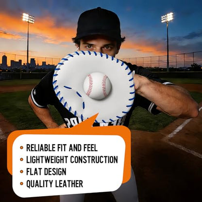 1 PC Baseball and Softball Training Glove,Flat Infield Training Glove for Right-Hand Throw,Baseball&Softball Fielding Gear PVC Infield Flat Mitt for Men&Women Catching Balls Fielding Drills&Practice