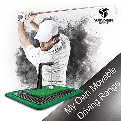 WINNER SPIRIT Real Swing 300 Golf Swing & Hitting Trainer, True Impact, Checking Path After Swing Practice Mat Groover Training Aid, Height Adjustable - style: Spare Support & Practice Ball Link Set