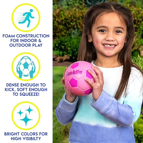 Franklin Sports Kids Mini Foam Sports Balls - Indoor + Outdoor Soft Foam Toy Balls for Kids - Perfect Backyard + Practice - Mini