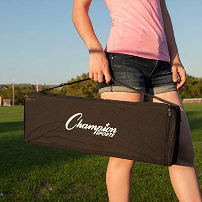 Champion Sports Outdoor Game Sets – Volleyball, Badminton, Tetherball, Bocce & Croquet - style: Recreational Badminton Set