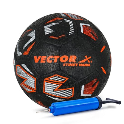 Vector X Street Mania Hand Stitched Football | Training | Match | Sports | Playing | Practice |with Pump