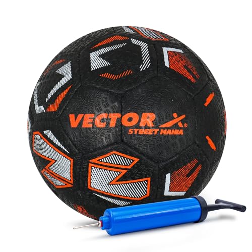 Vector X Street Mania Hand Stitched Football | Training | Match | Sports | Playing | Practice |with Pump