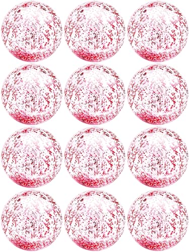 12 Pack Inflatable Beach Balls Bulk 16" Pink Glitters Pool Toys Balls for Pool, Beach, Summer Pool Party - Swimming Pool Game Water Beach Toys Kid Party Favor Decorations Summer Blow Up Beach Ball - color: Pink
