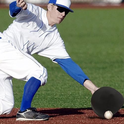 1/2Pcs Pan-Cake Catchers Mitt, Baseball Infield Training Gloves Soft Hands Foam Field Trainer Baseball Fielding Catcher Gloves Pan-Cake Glove Infield Practice Equipment Black 1pc