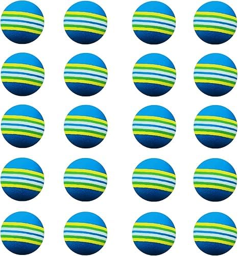 20PCS Golf Practice Balls, EVA Lightweight Sponge Balls for Indoor/Outdoor Golf Training,Adult Golfer Assistive Tools - color: Blue