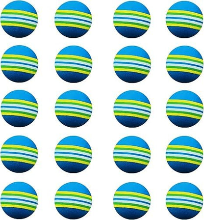 20PCS Golf Practice Balls, EVA Lightweight Sponge Balls for Indoor/Outdoor Golf Training,Adult Golfer Assistive Tools - color: Blue