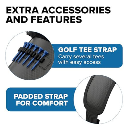 NovaTour Par 3 Golf Bag, Ultra Lightweight, Small Golf Bag for Par 3 and Executive Courses - color: Steel Grey
