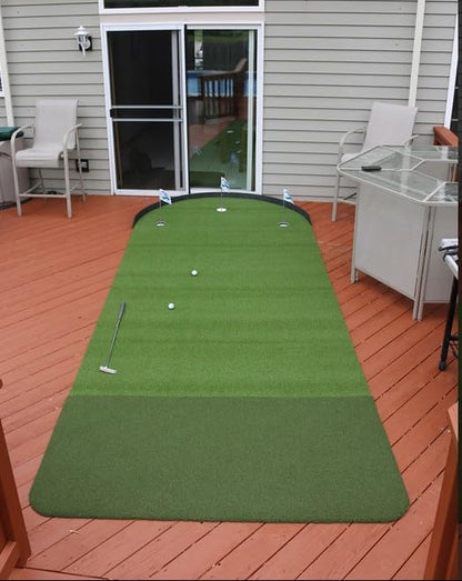 Big Moss Golf Commander 6'X15' Indoor/Outdoor Practice Putting Chipping Green with 3 Cups