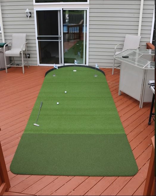 Big Moss Golf Commander 6'X15' Indoor/Outdoor Practice Putting Chipping Green with 3 Cups